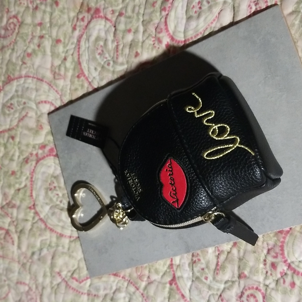 Victoria Secret black keychain NWT